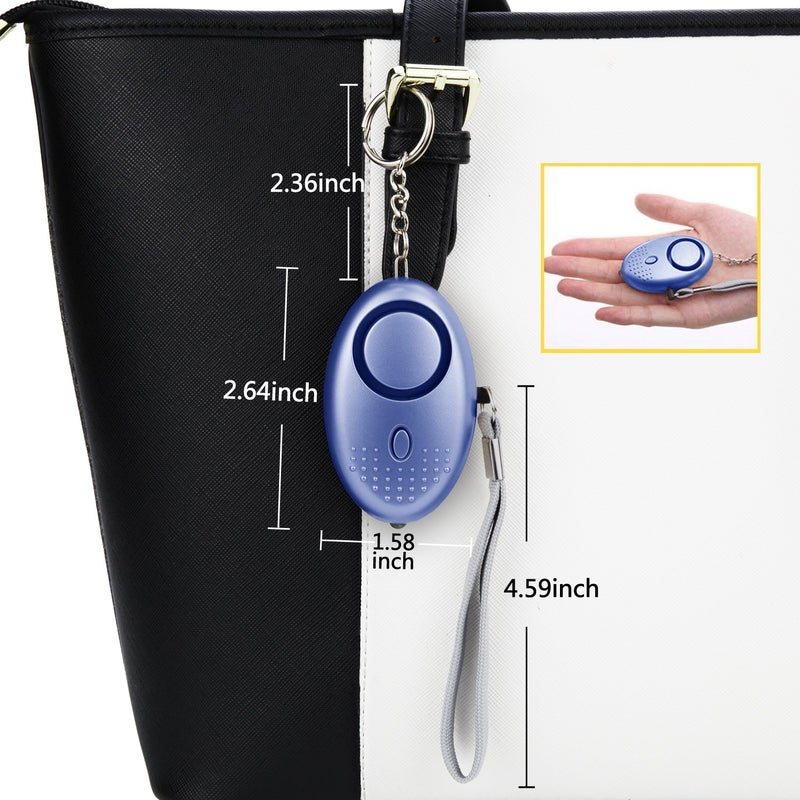 Taiker Personal Alarm for Women, 10 Packs 140DB Emergency Self-Defense Security Alarm Keychain with LED Light for Women Kids and Elders (Colorful) - Image 4